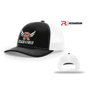 Rydell Track Field Richardson Pro Mesh Adjustable Trucker Cap Split-Black/White