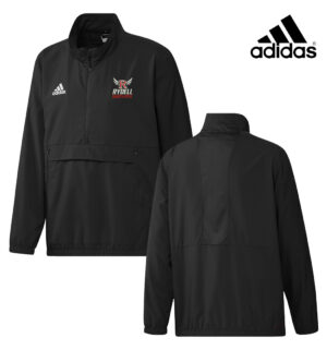 Rydell Track Field Adidas Men Stadium 1/4 Zip Woven Long Sleeve-Black