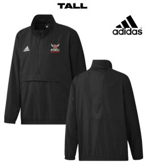 Rydell Track Field Adidas Stadium TALL 1/4 zip woven pullover – Black