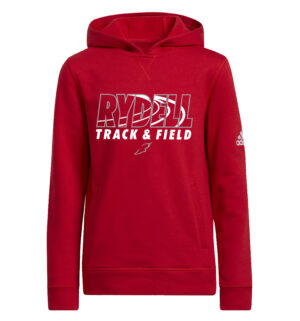 Rydell Track Field Adidas Youth Fleece Hooded Sweatshirt-Red