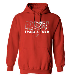 Rydell Track Field Unisex Basic Hooded Sweatshirt-Red