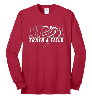 Rydell Track Field Unisex Basic Long Sleeve Tee-Red