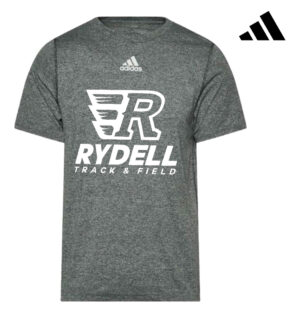Rydell Track Field Adidas Men Short Sleeve Pregame BOS Performance Tee-Dark Grey Heather